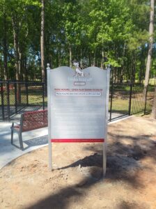 FRISKY BISCUIT DOG PARK RULES SIGN